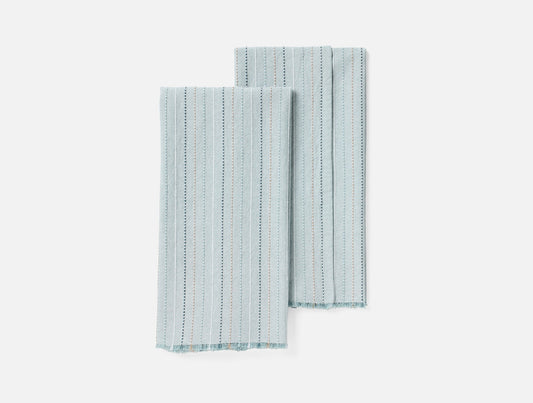 Fringe Stripe Organic Hand Towel, Set Of 2